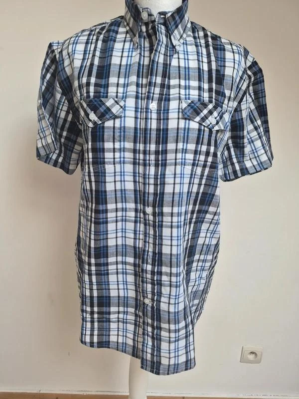 Tout Simplement Chemise Vintage Carreaux Bleu Blanc M